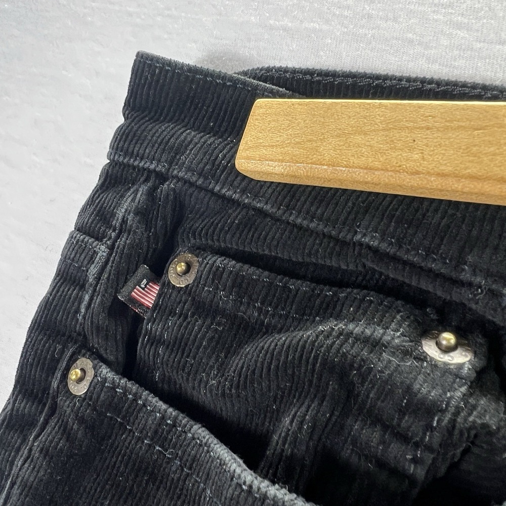 Vintage Polo Jeans Co Corduroy Pants Black Straight Y2K Womens 6 - Picture 4 of 8